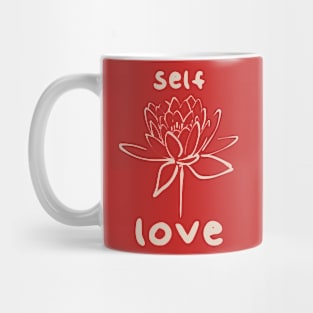 Self Love Motivational Lotus Flower Quote Mug